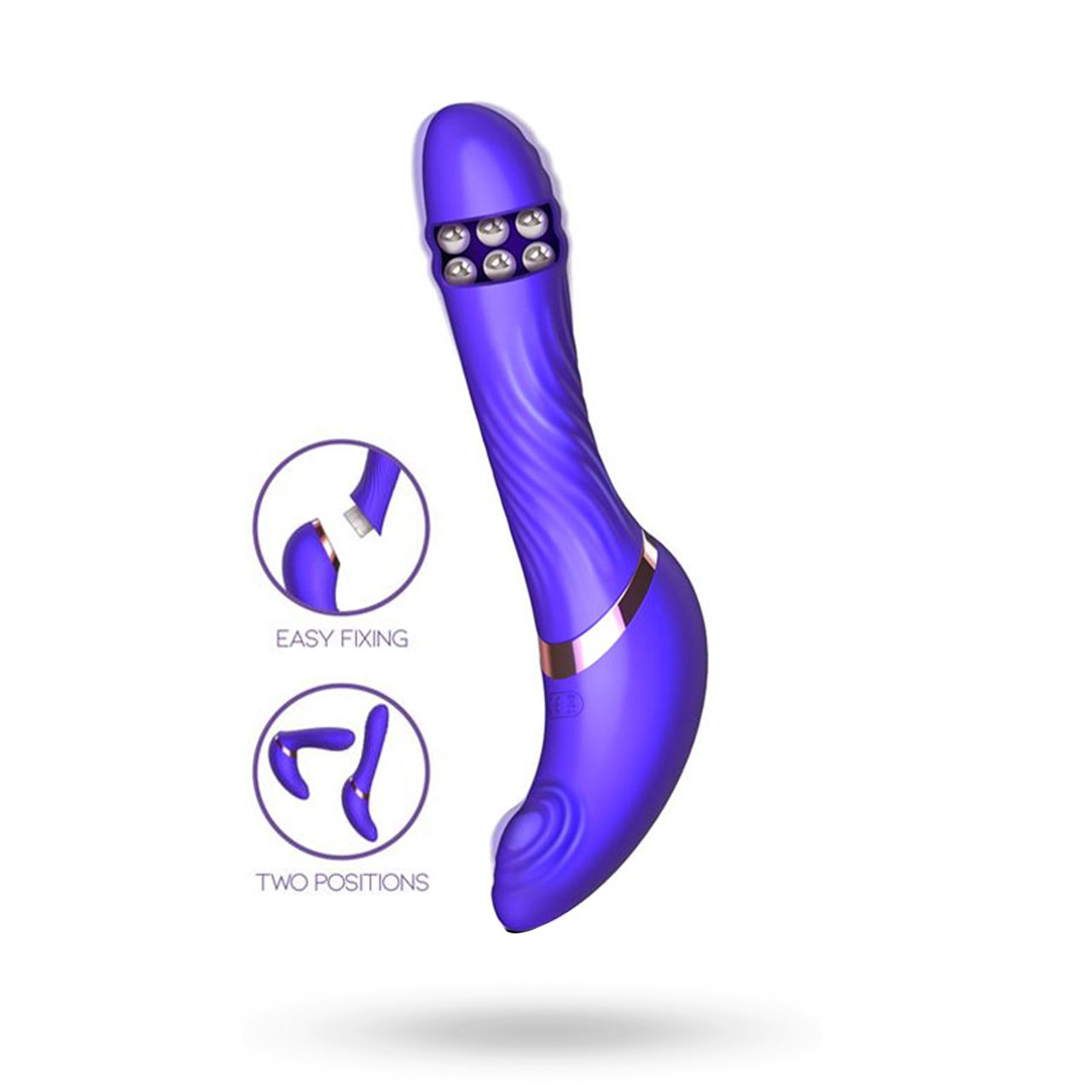 Rayden Detachable Rotating Beads Vibrator With Pulsation Prostatavibraattori