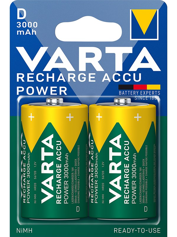 VARTA D Recharge Power 3000 mAh 2-Pack