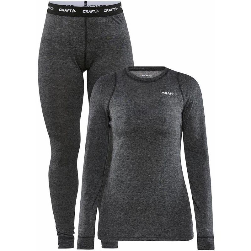Craft WOOL MERINO SET W W Black Melange - S