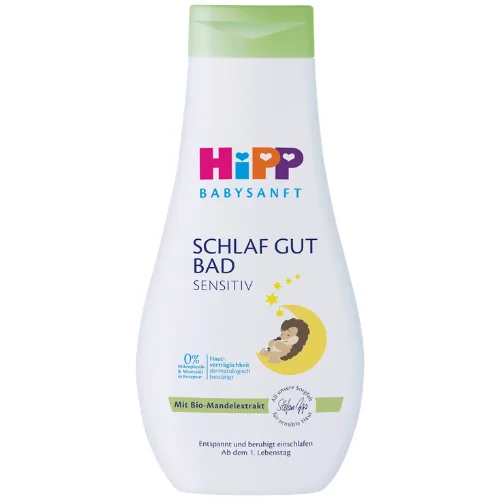 HiPP Babysanft Sensitive Sleep Well Vauvan Kylpy Orgaanisella Manteliuutteella - 350 ml
