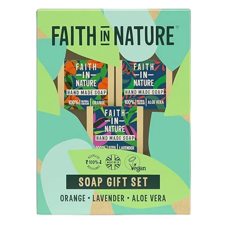 Faith In Nature Käsintehty Saippua Lahjasetti – 3 kpl