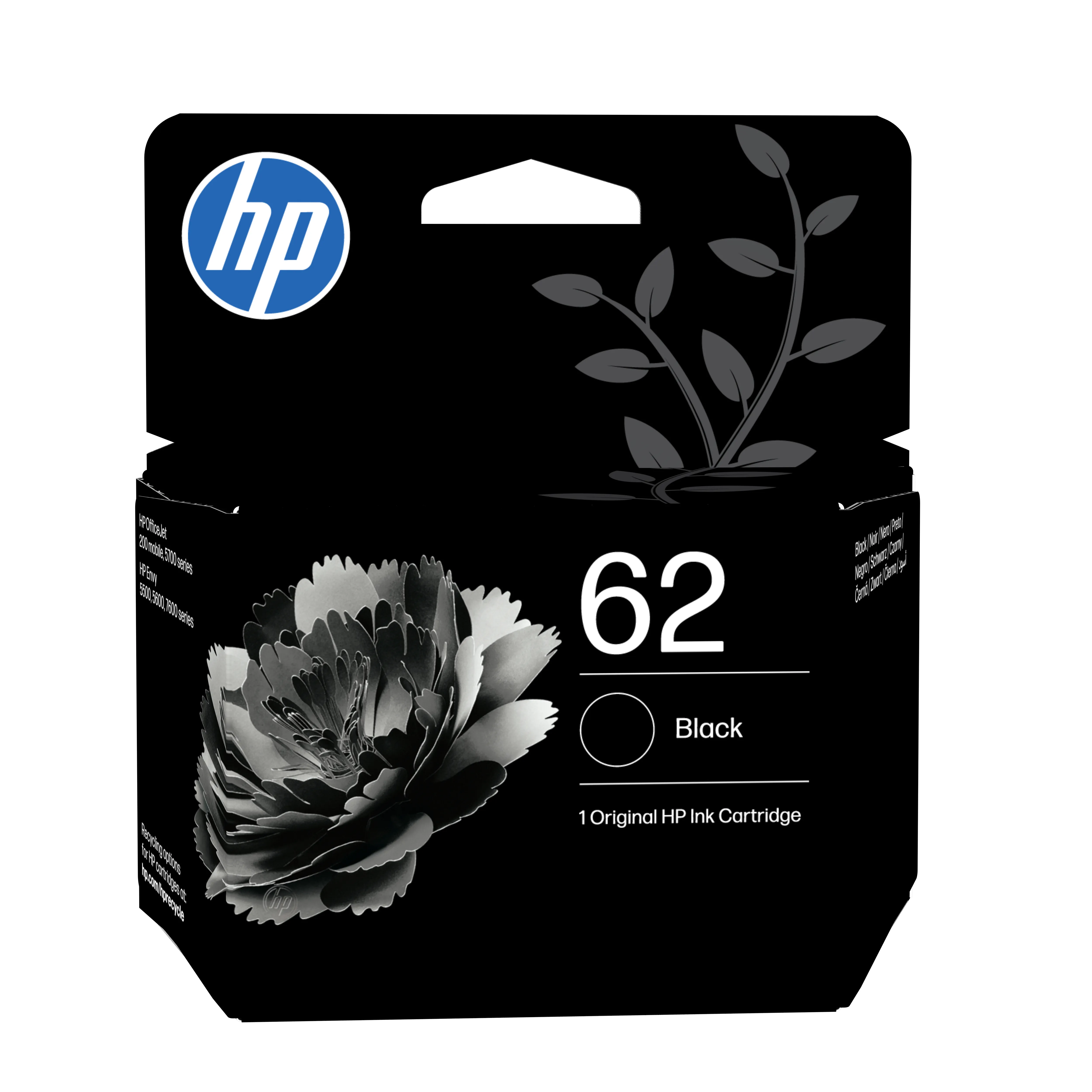 HP 62 -mustekasetti, 4 ml, musta