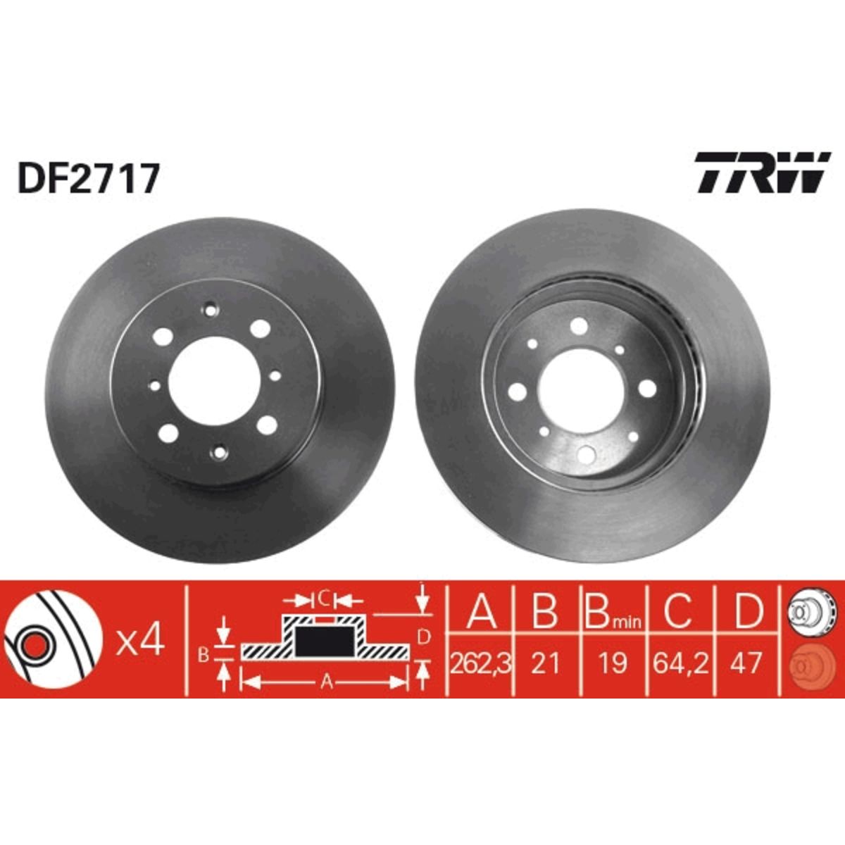 Jarrulevy TRW DF2717