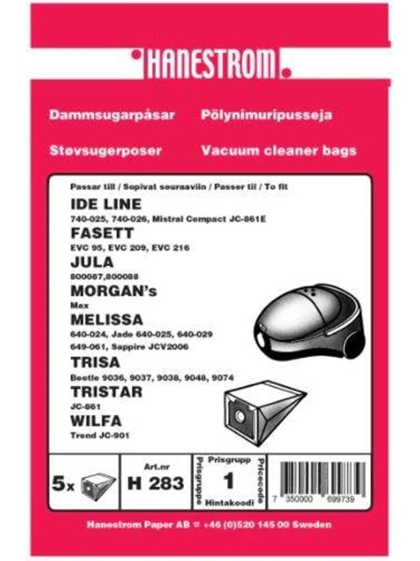 Haneström Pölypussit, paperi, 5kpl. DU12095 Vastaa: N/A