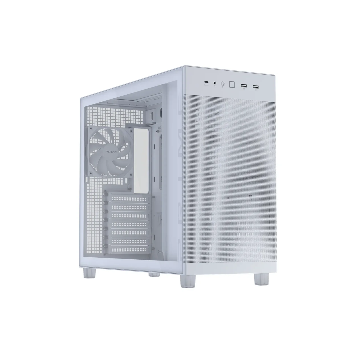 ASUS Prime AP303 TG White - Kotelot - Miditower - Valkoinen