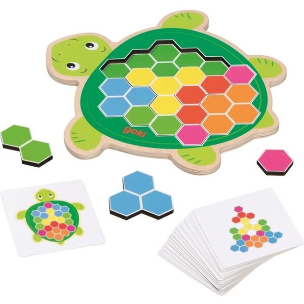 Goki Wooden Turtle Puzzle Game Rosy 41st.