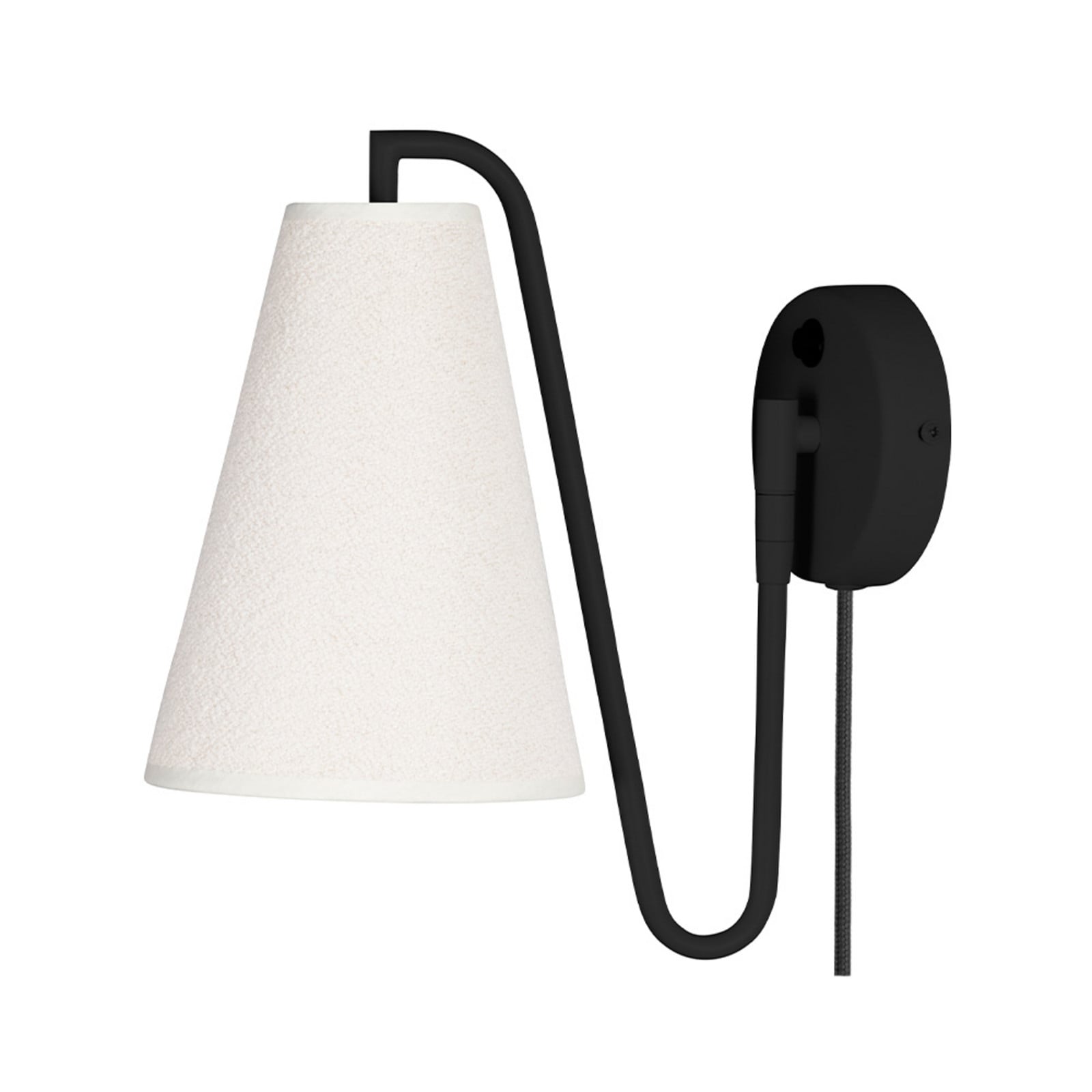 Lou Seinävalaisin Bouclé Valkoinen/Musta - Globen Lighting - Olohuone - Design - Kangas / tekstiili