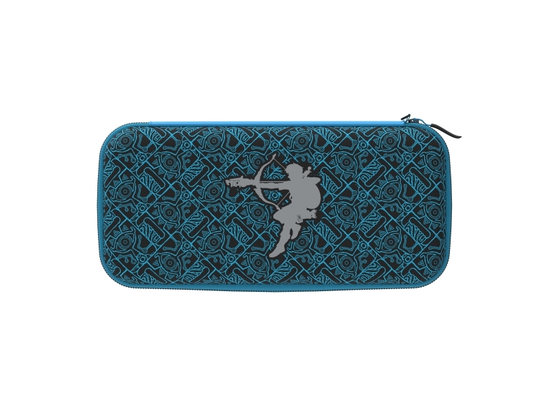 PDP 500-218-SKSG, Hardshell case -kotelo, Nintendo, Musta, Turkoosi, Nintendo Switch, Nintendo Switch Lite, Nintendo Switch OLED, Vetoketju, Ripustettava laatikko