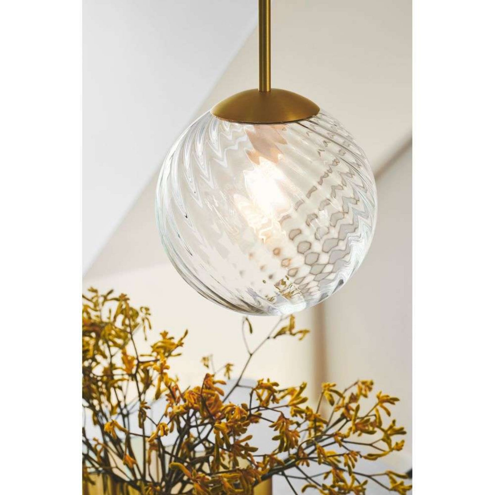 Chisell 25 Riippuvalaisin Brass - Nordlux - Ruokailutila - Lasi