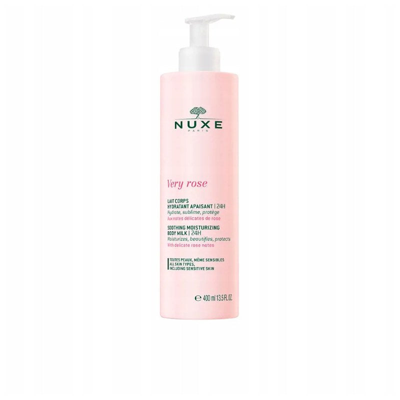 Nuxe Very Rose — kosteuttava ja rauhoittava vartalovoide 400 ml