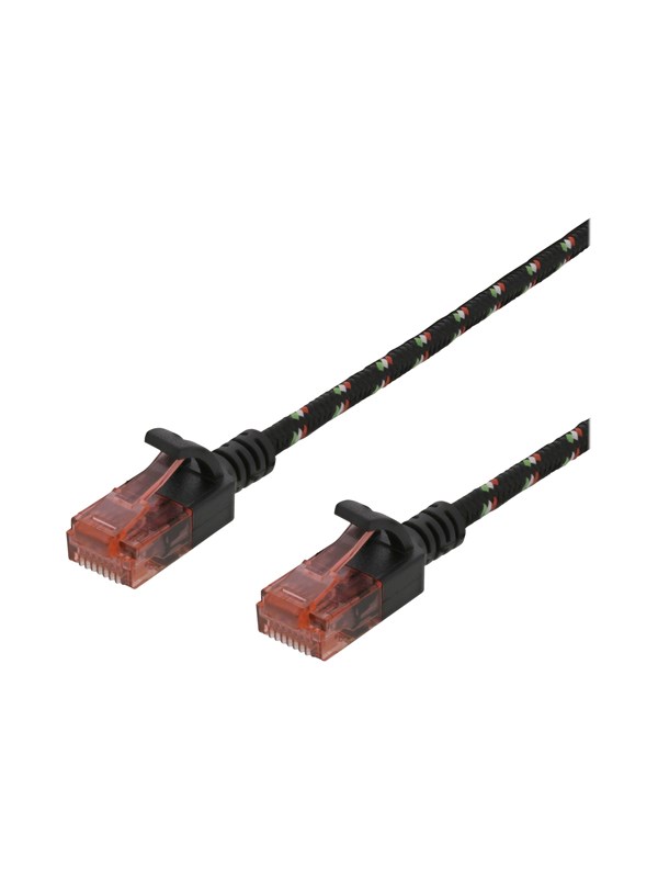Deltaco Kytkentäkaapeli Rj-45 Cat 6a 0.5m Musta