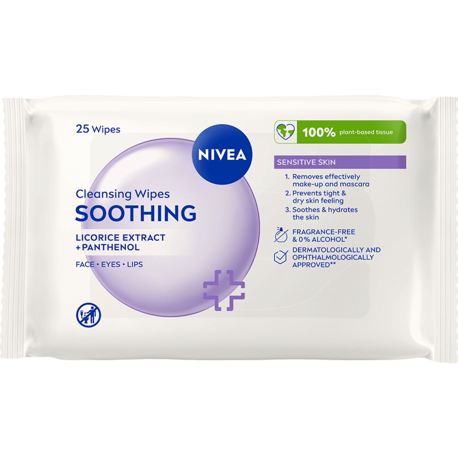 NIVEA Kasvojen puhdistuspyyhkeet Cleansing Wipes Soothing