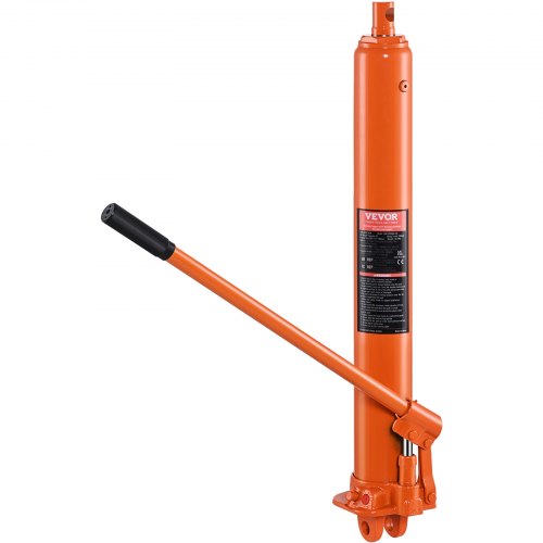 VEVOR Hydraulic Long Ram Jack, 8 Ton Engine Hoist Cylinder with Single Piston Pump And Clevis Base, Hydraulic Ram Cylinder for Engine Lift Hoists, Hydraulic Garage/Shop Cranes, Mechanical, Farm
