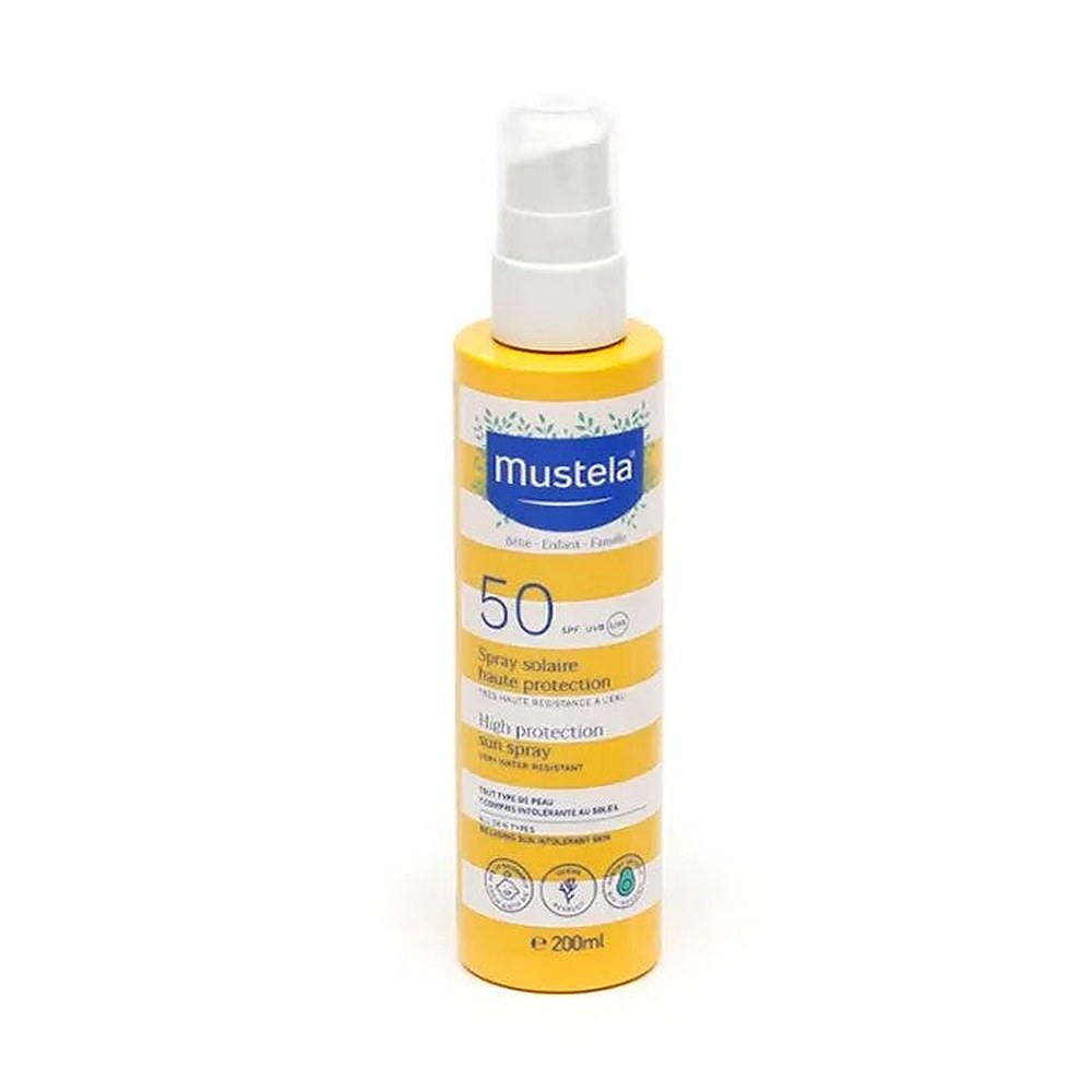 Mustela High Protection Sun Spray lapsille ja perheille SPF50 200 ml