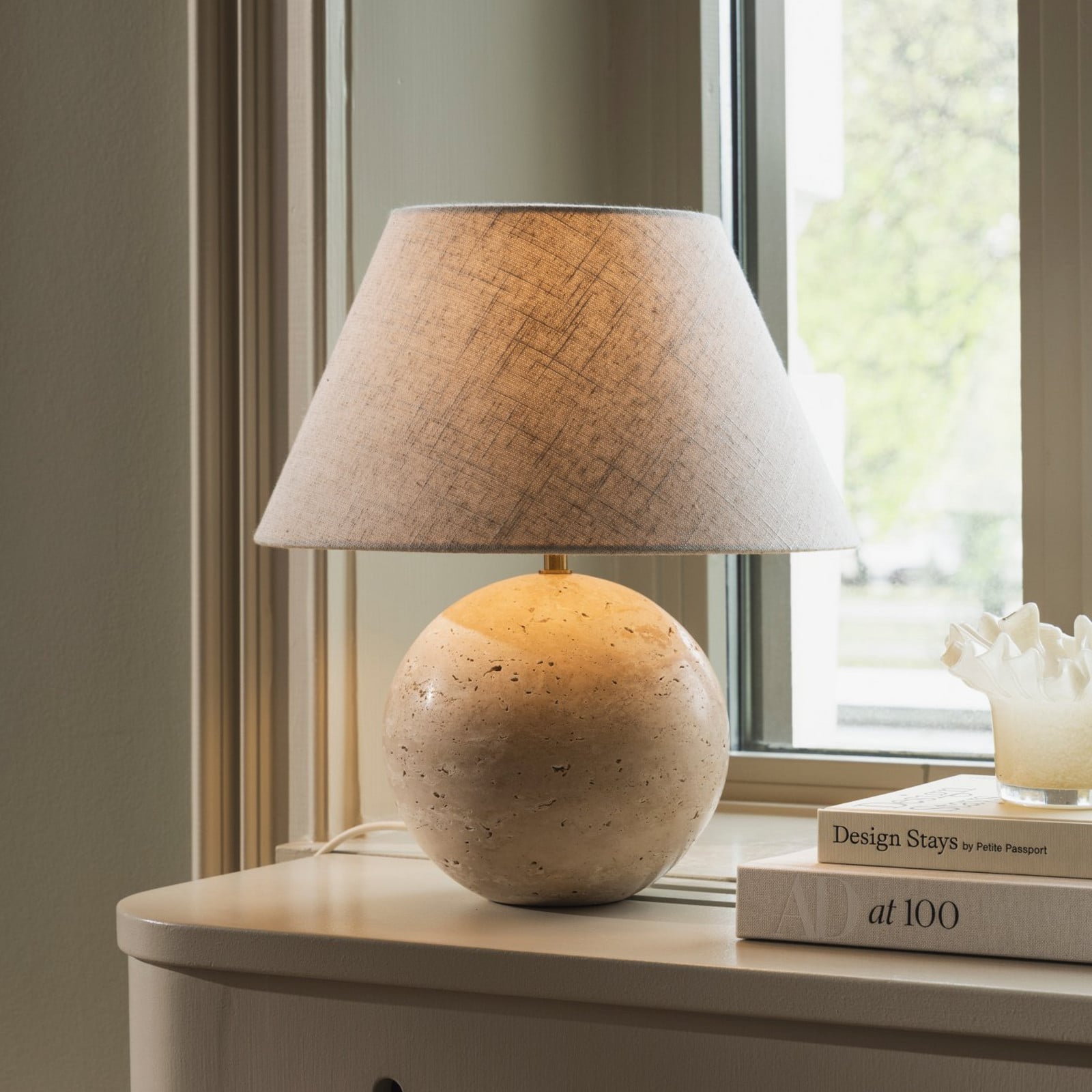 Castello pöytälamppu beige/beige korkeus 28 cm - Globen Lighting - Olohuone - Design - Kangas / tekstiili - Yksilamppuinen