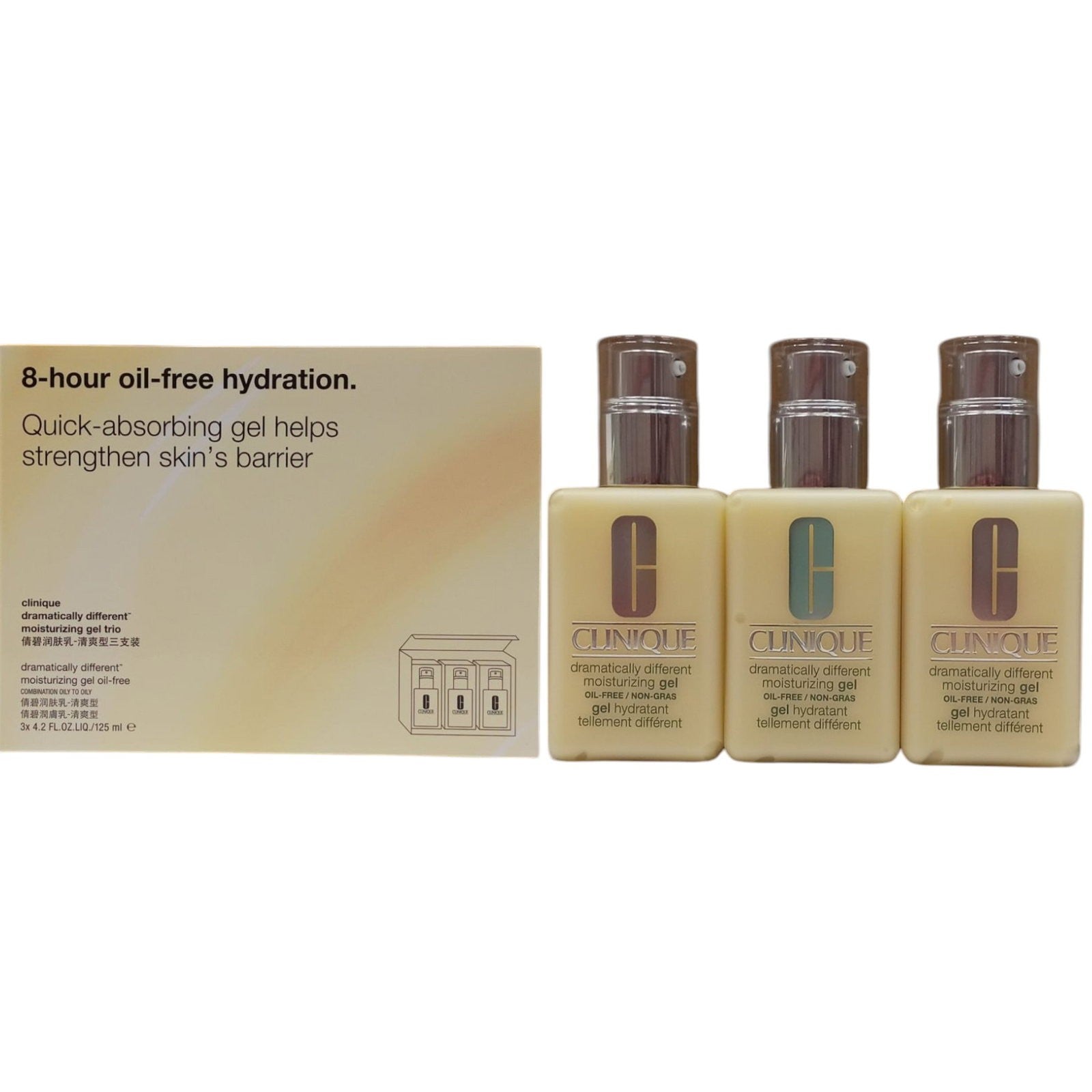 Clinique Set Trio Dramatically Different Face Care kosteuttava päivä- ja yögeeli kasvoille ilman parabeeneja 3 osaa 125 ml