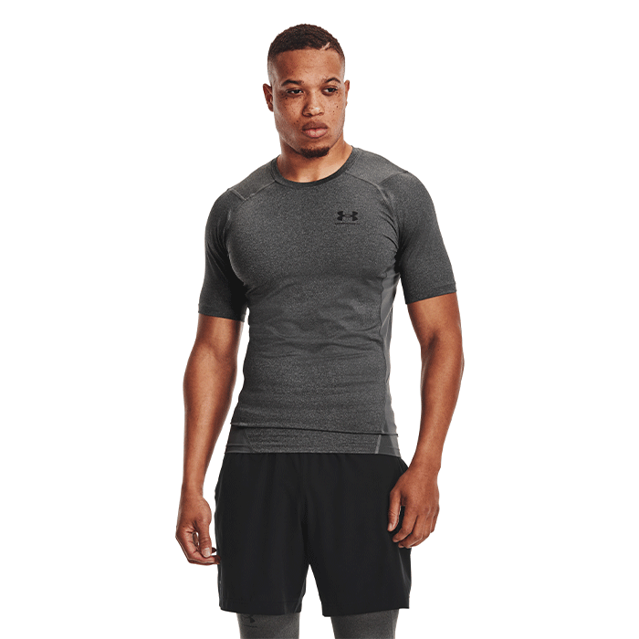 Under Armour UA HG Armour Comp SS Carbon Heather/Black