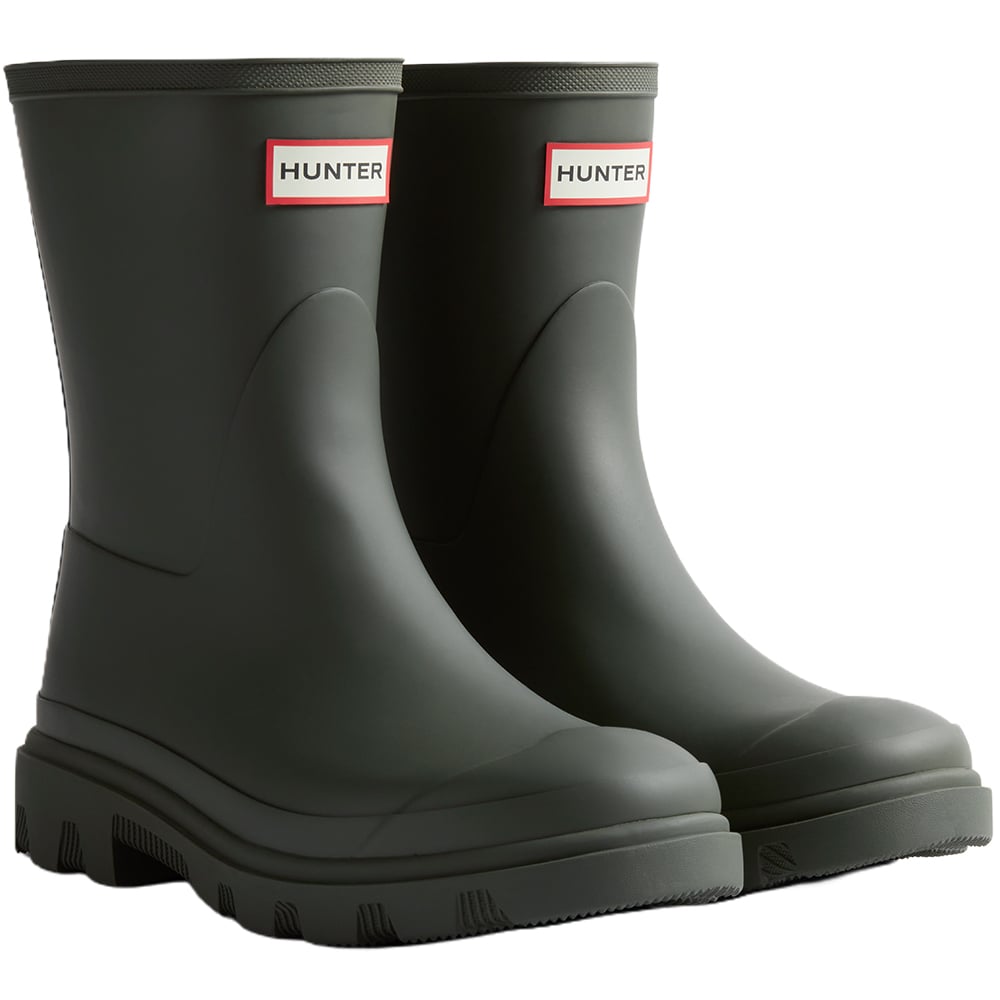 Hunter Boots Downpour Short Boot Dark Olive