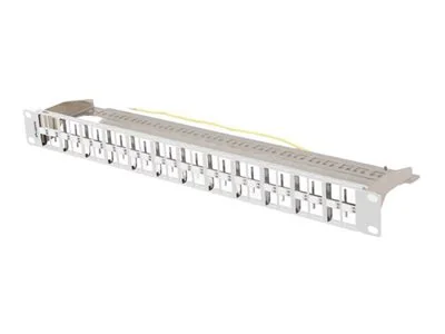 Lanberg PPKS-1248-S, Kytkentäpaneeli, Galvanoitu teräs, Harmaa, 480 g