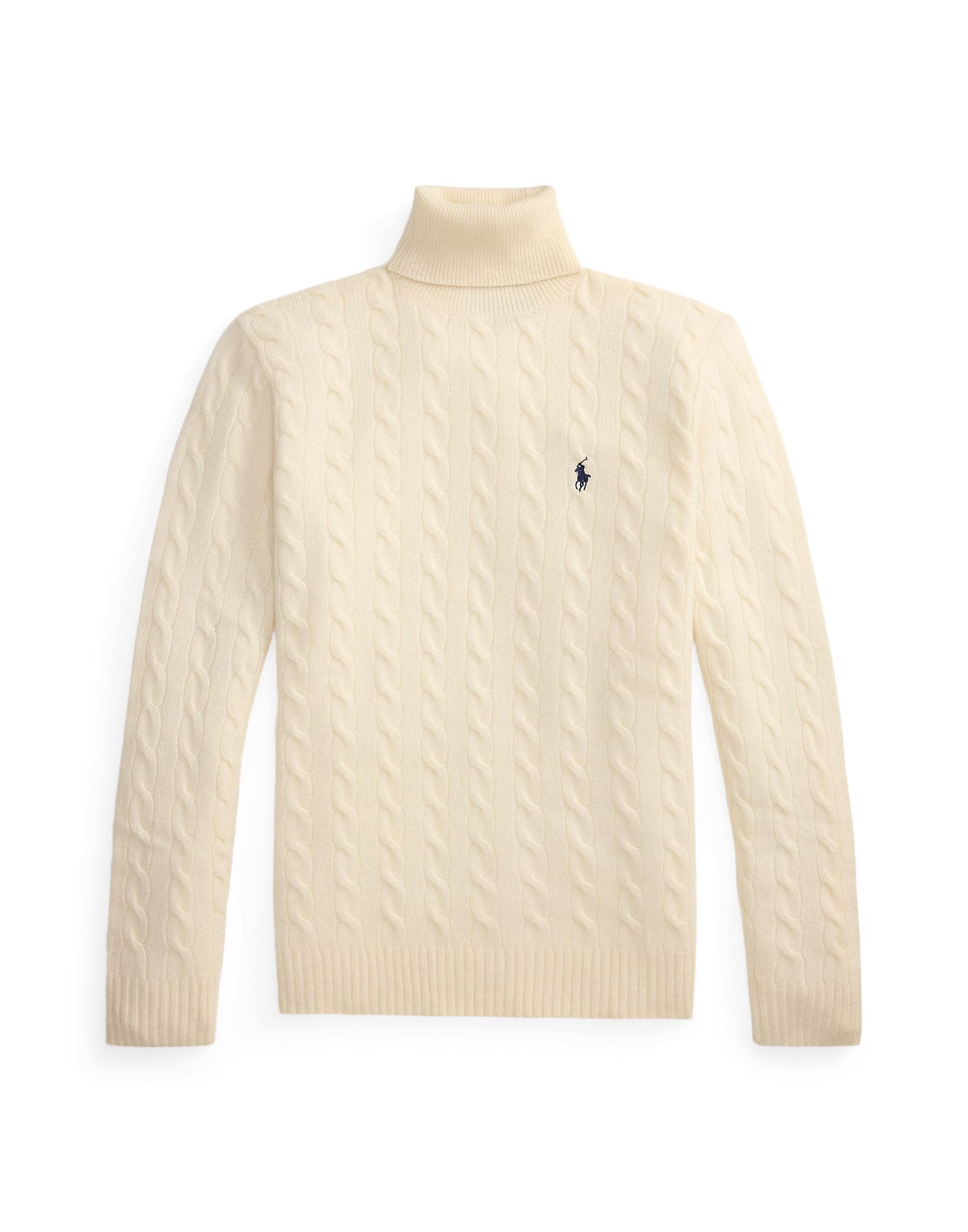 Neulepusero Polo Ralph Lauren  PULL COL ROULE EN MAILLE TORSADEE LAINE CACHEMIRE  EU S