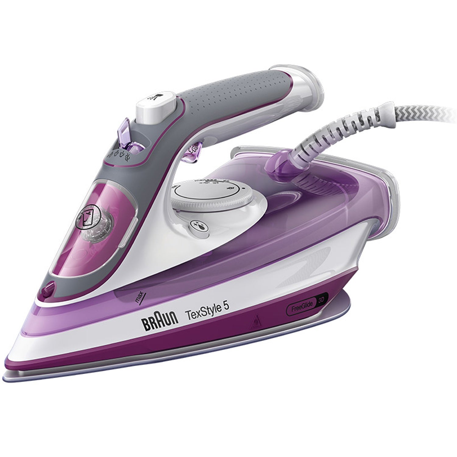 Braun TexStyle 5 SI5037VI -höyrysilitysrauta, 2700 W, 0,3 l, Violet