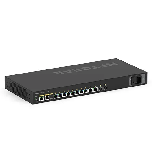 NETGEAR AV Line M4250-10G2F-PoE+ - Hallittava Layer 2/Layer 3 -kytkin, Musta