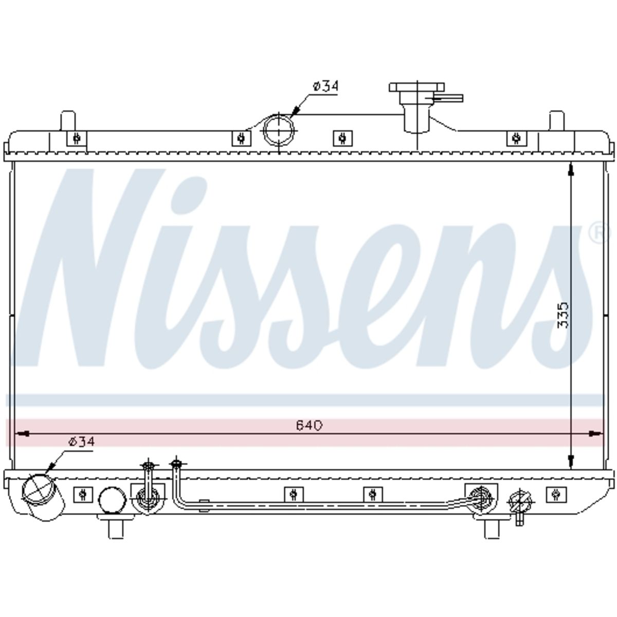 Jäähdytin, moottorin jäähdytys NISSENS 67023