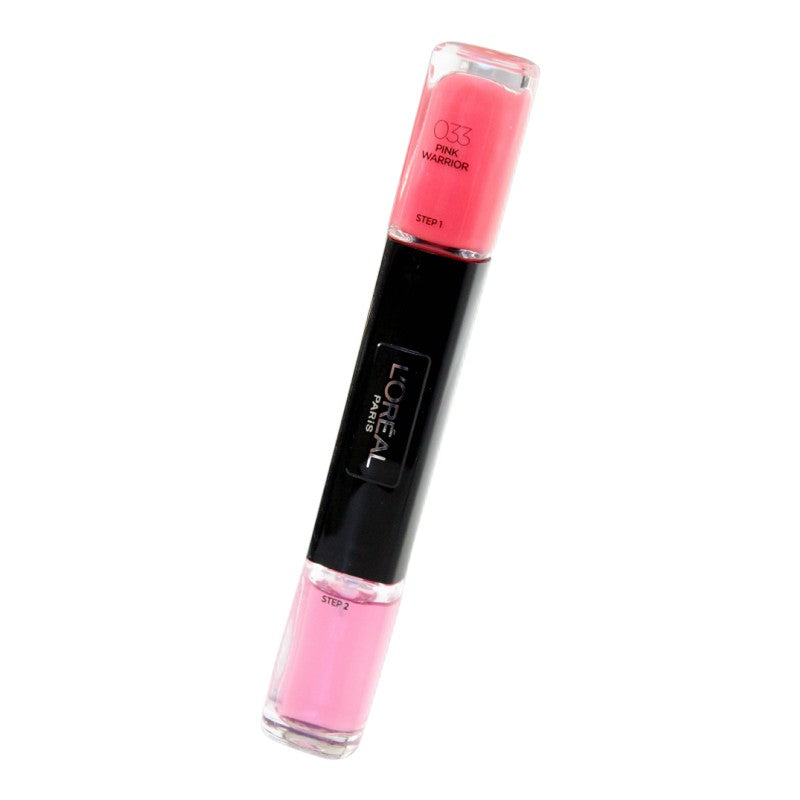 L'Oreal Paris 2 in 1 erehtymätön kynsilakka 033 Pink Warrior 2 x 5 ml
