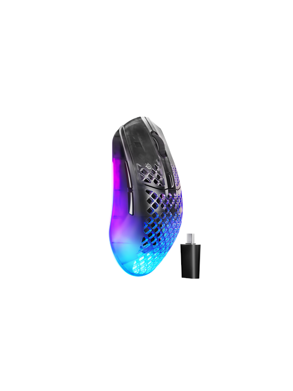 SteelSeries Aerox 3 Wireless Gen 2 (Shadow) - Pelihiiri - Optinen - 5 painiketta - Musta RGB-valolla