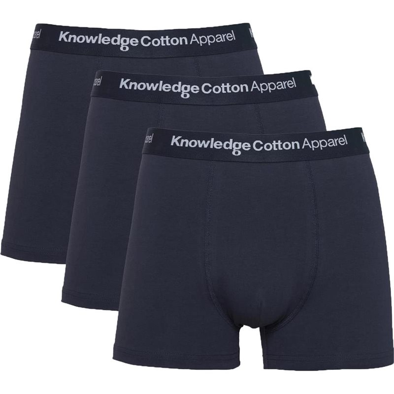 KnowledgeCotton Apparel Anker 3-Pack Underwear Total Eclipse - M