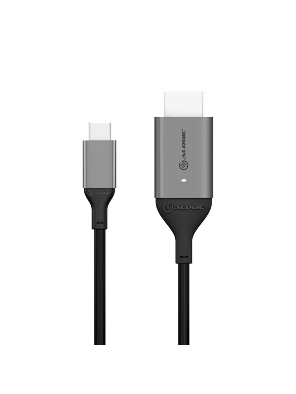 Alogic Ultra 2m Hdmi Usb-c Harmaa, Musta