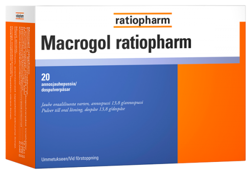 Macrogol Ratiopharm 20 kpl annospussi 13,8g