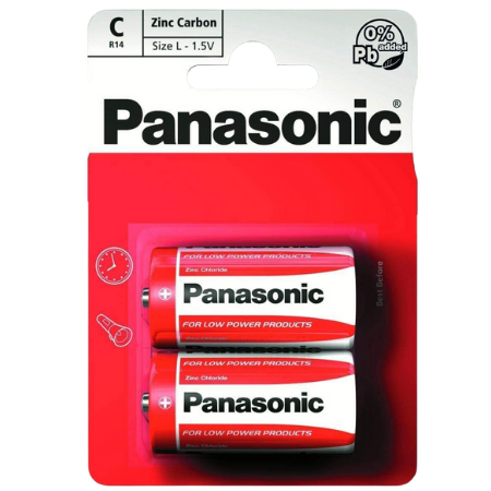 Panasonic C-sinkkihiili paristot - 2 kpl