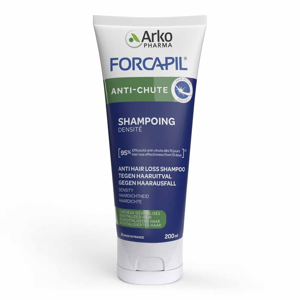 ArkoPharma Forcapil Hiustenlähtöä ehkäisevä shampoo - Vahvaa ja tuuheaa hiusta - Elotonta 200 ml