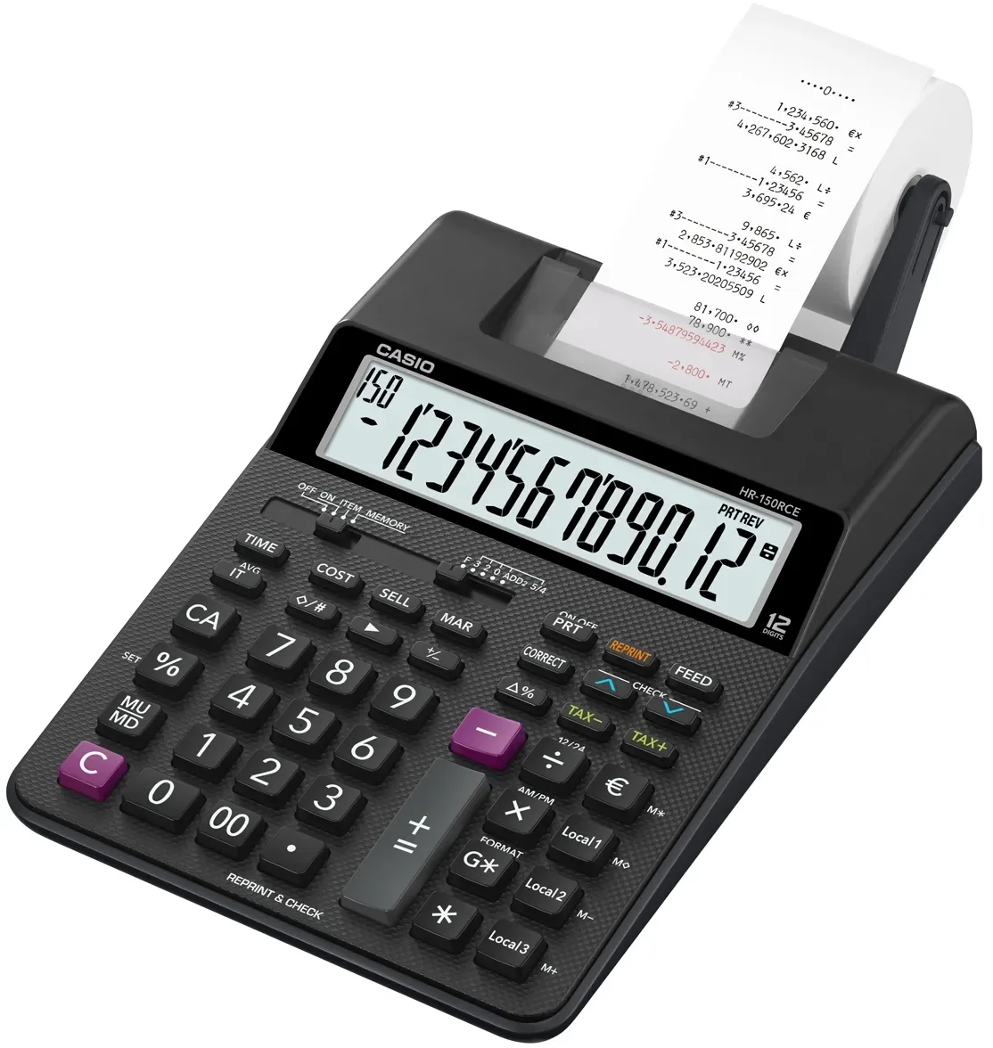 CASIO HR-150RCE - printing calculator