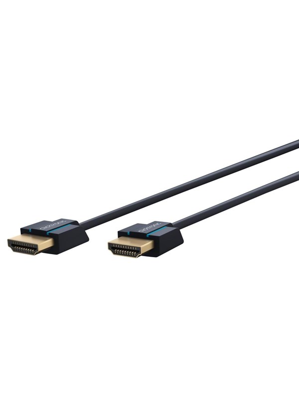 ClickTronic Ultra-Slim Höghastighets HDMITM-kabel med Ethernet Premiumkabel | 1x HDMITM-kontakt 1x HDMITM-kontakt | 2,0 m | UHD 4K @ 60 Hz