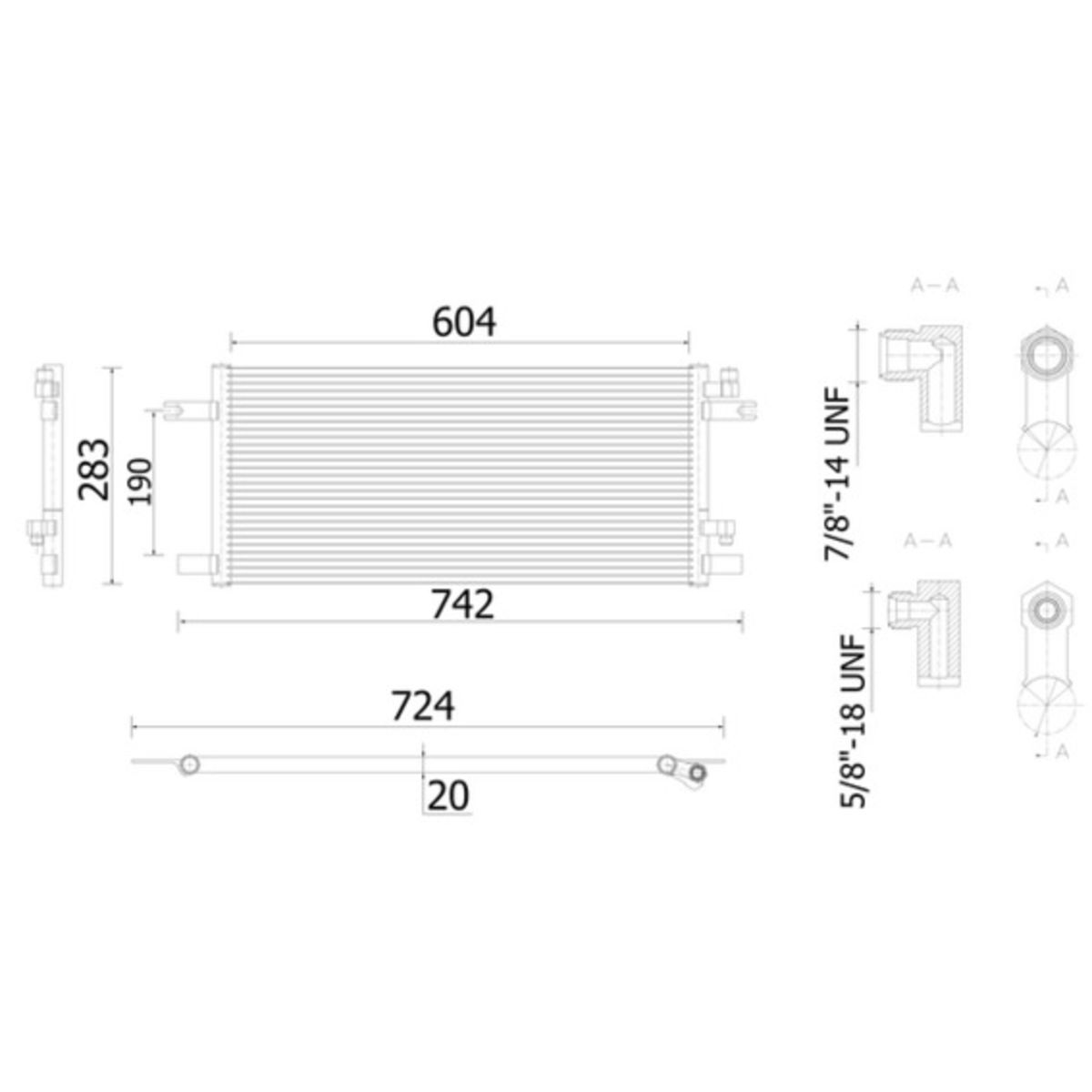 Lauhdutin, ilmastointilaite MAHLE AC 913 000S