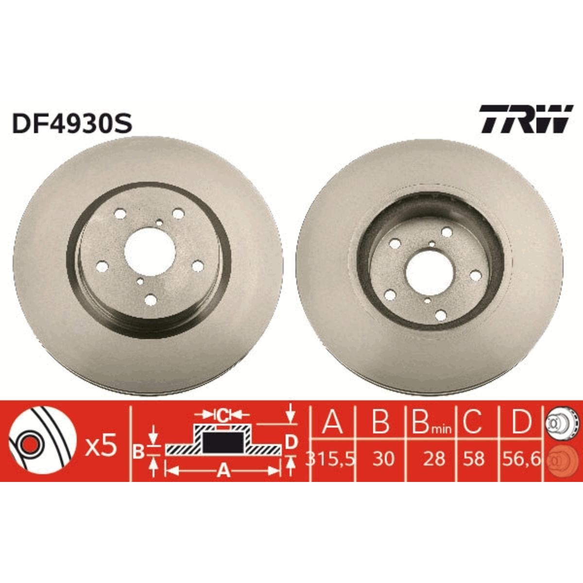 Jarrulevy TRW DF4930S