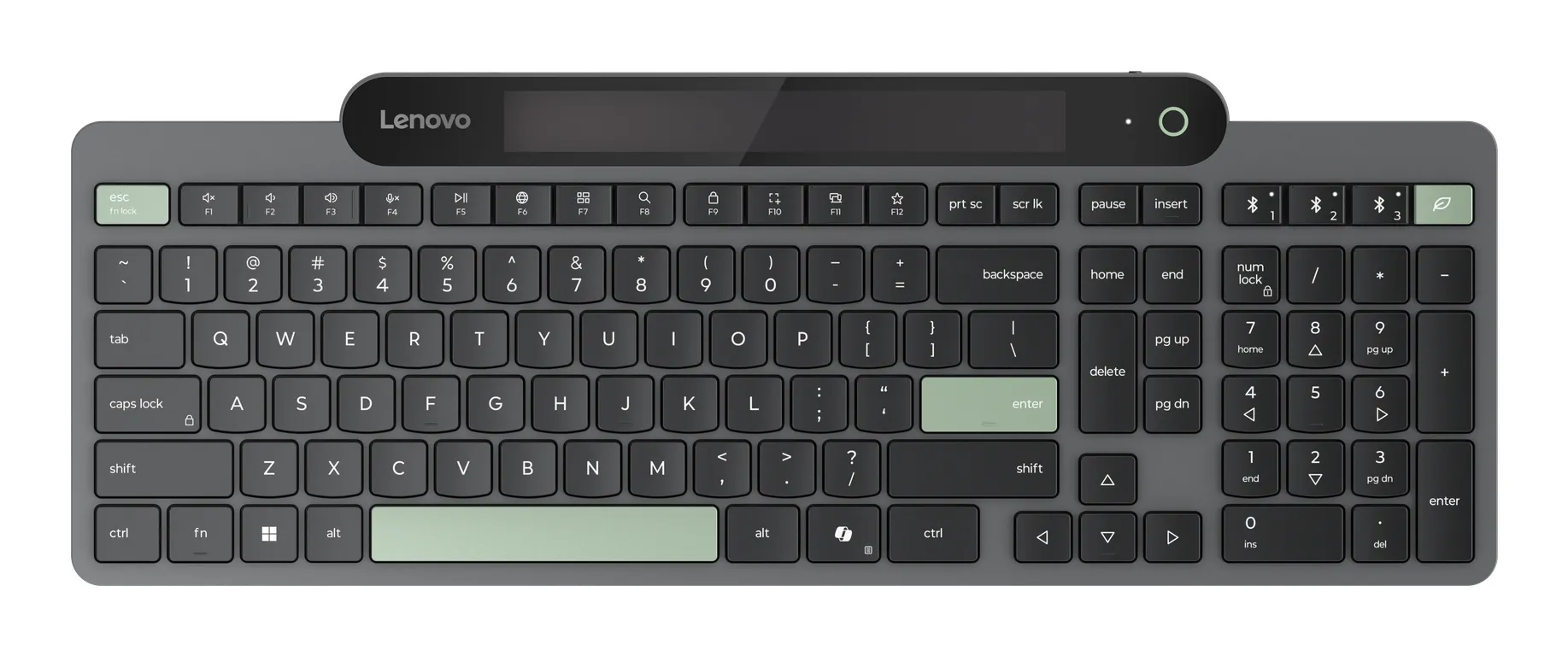 Lenovo Self-Charging Bluetooth Keyboard Nordic - Näppäimistö - Pohjoismainen - Musta