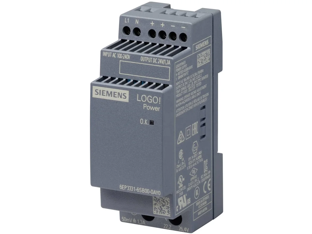 Siemens Logo!power 24 v / 1.3 A stabilized Teho supply