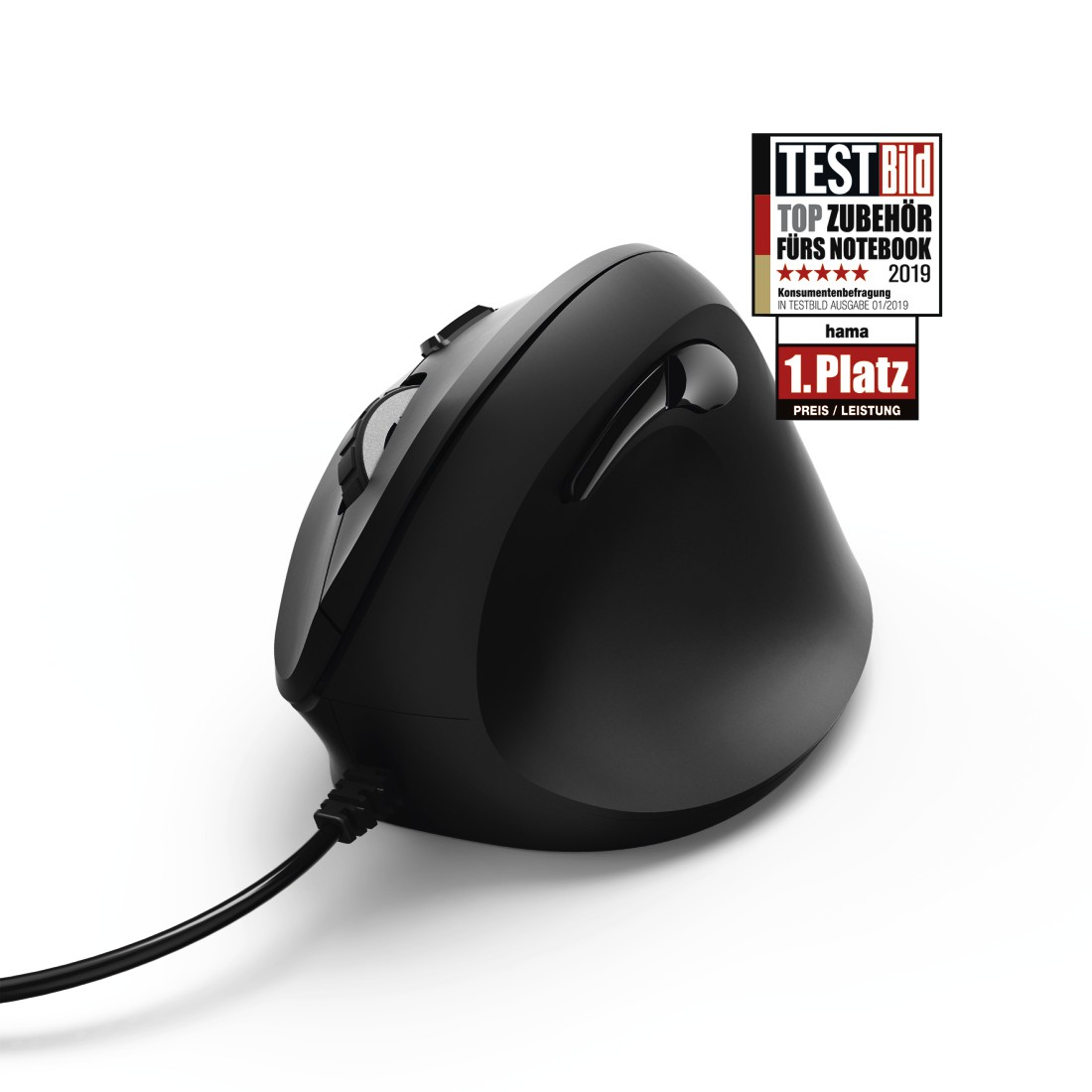 HAMA HAMA Hiiri EMC-500 Ergonominen Vertical Musta 4047443370372 Vastaa: N/A
