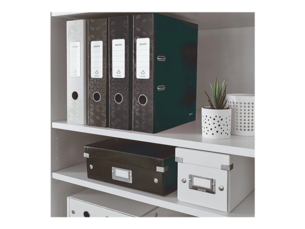 Leitz WOW kartonkimappi 180° A4/80mm Musta