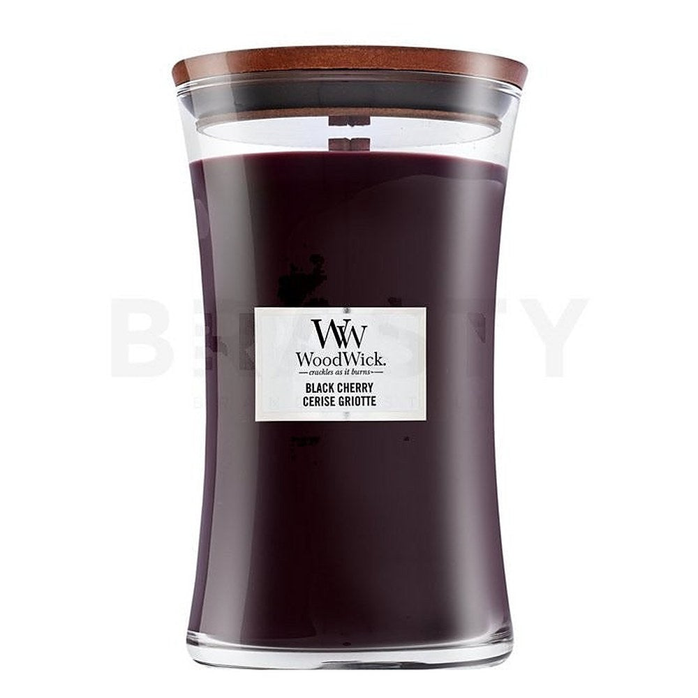 Woodwick Musta kirsikan tuoksuinen kynttiläpurkki 609,5 g
