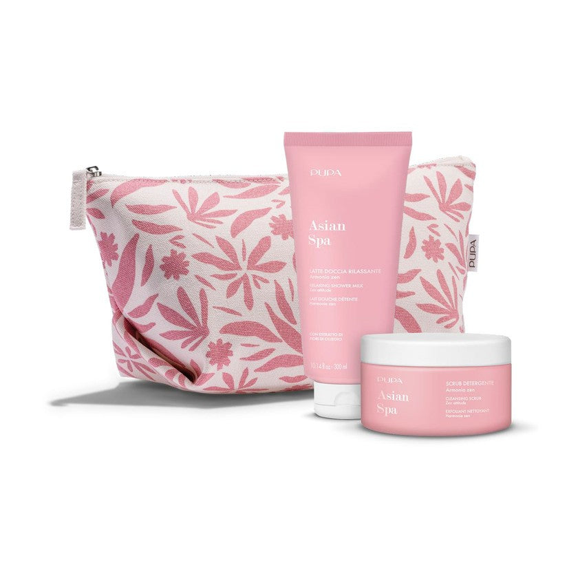 Pupa Asian Spa Scrub -puhdistusaine 250 Ml + rentouttava suihkumaito 300 Ml 1 yksikkö