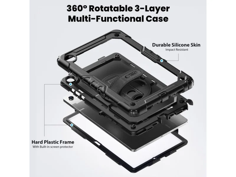 Tech-Protect Solid Case for Samsung Galaxy Tab A9+ / A11+ Plus 11.0 X210 / X215 / X216 / X230 / X235 / X236 - Black
