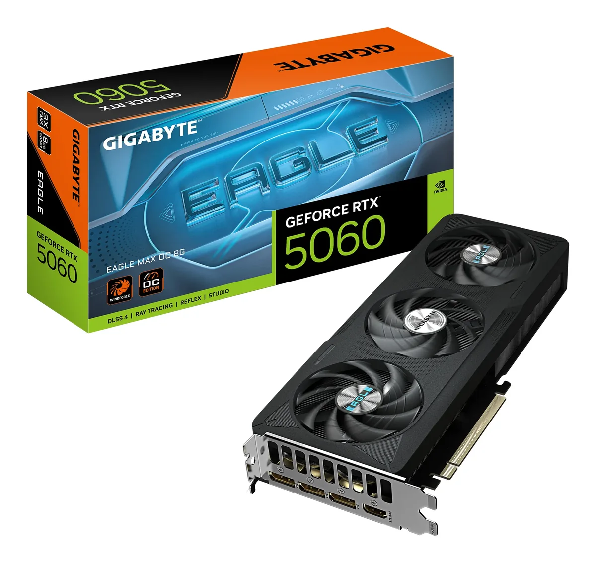 VGA Gigabyte GeForce® RTX 5060 8GB Eagle Max OC (GV-N5060EAGLEMAX OC-8GD)