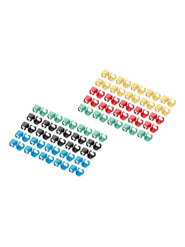 Digitus Color Clips Mixed Colors (black/green/red/blue/yellow) 100pcs For Patch Cable
