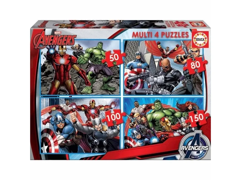 Educa Multi 4 Avengers, 50-80-100-150