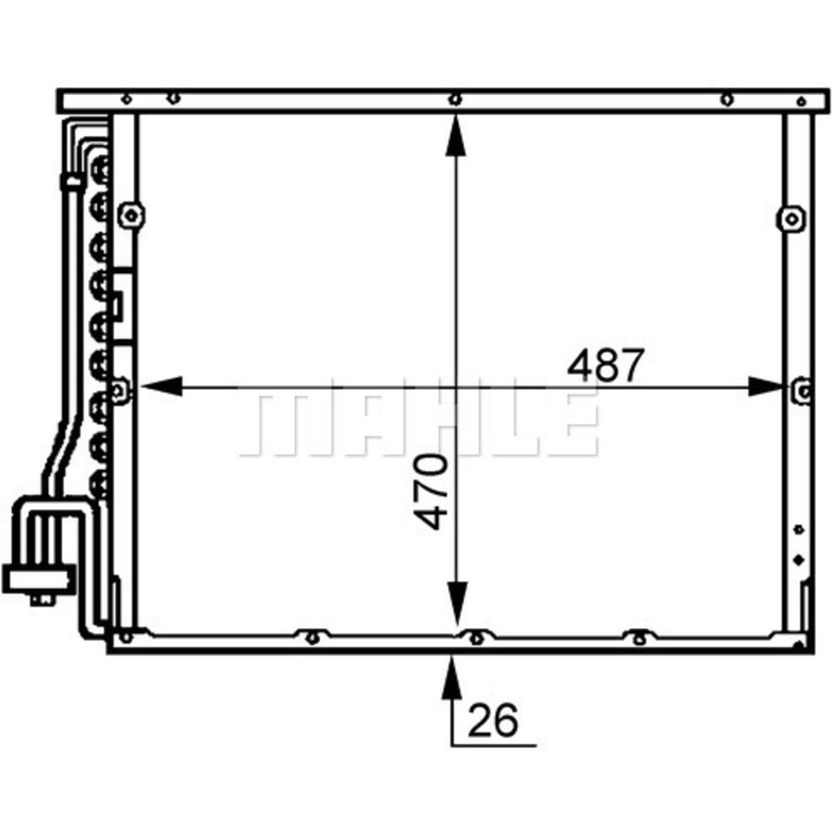Lauhdutin, ilmastointilaite MAHLE AC 179 000S