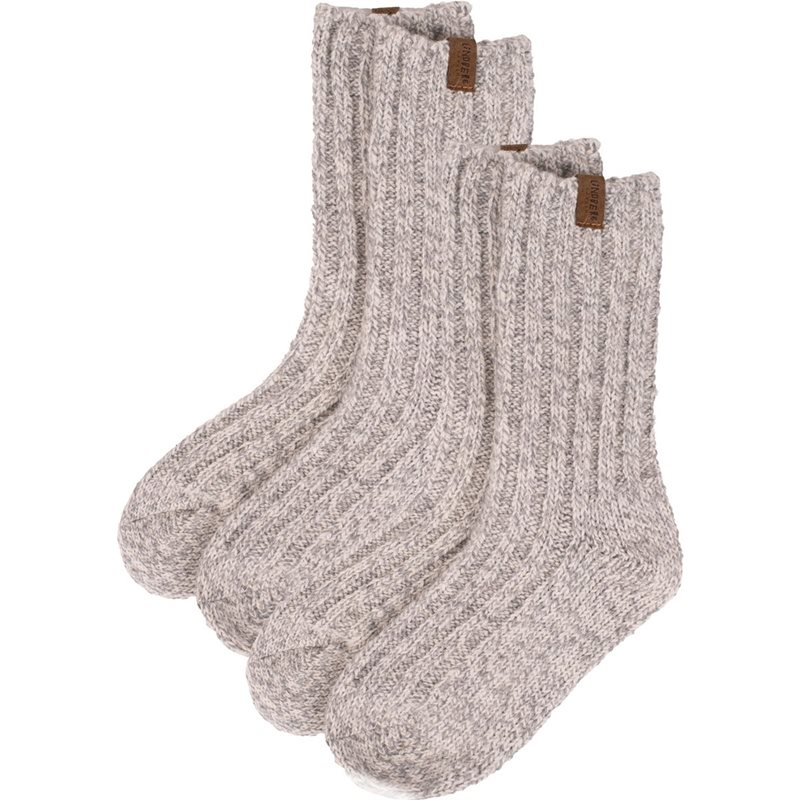 Lindberg Ragge Sock, 2-P Grey Melange - 34/36